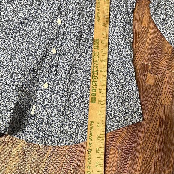 Frank & Eileen Barry Blue White Ditzy Floral Button Down‎ Collared Shirt Small - Picture 5 of 6